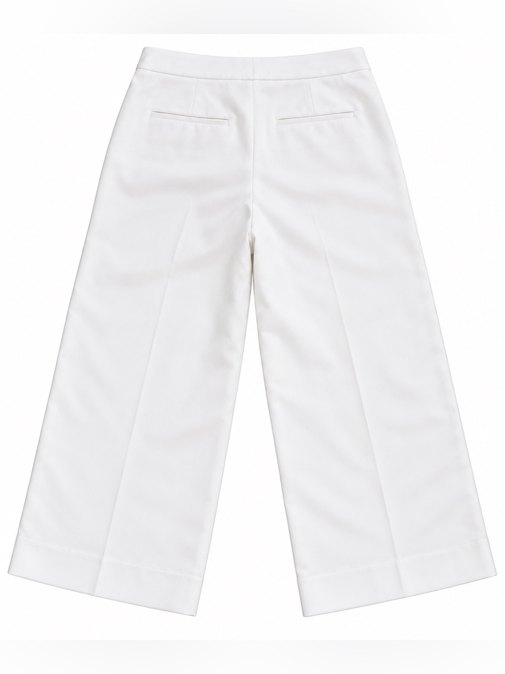 ANN TAYLOR WHITE Petite KATE WIDE LEG CROP PANTS 6P - Picture 6 of 8